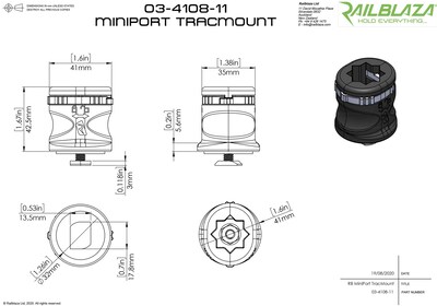 Foto 2 | Base De Soporte Para Orugas De Kayak Railblaza Miniport Para Portacañas - Venta Internacional.