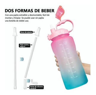 Foto 2 | Botella para Agua Deportiva Medio Galón Malubero color Gris