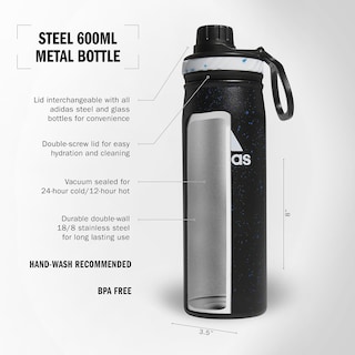 Foto 2 | Botella De Agua Adidas Metal 600 Ml Con Aislamiento Frío/calor, Acero Inoxidable - Venta Internacional.