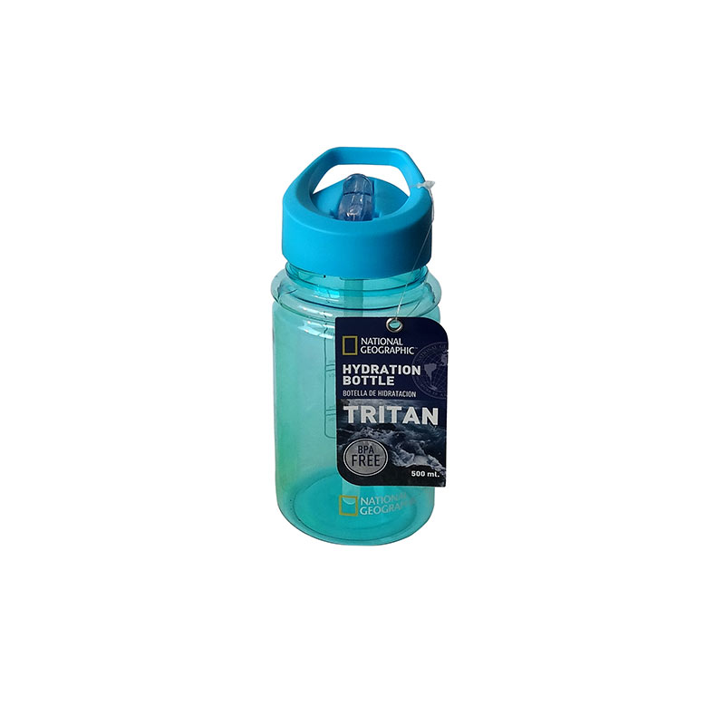 Foto 3 pulgar | Botella Hidratación Tritan Cilindro Azul 500 Ml Natgeo