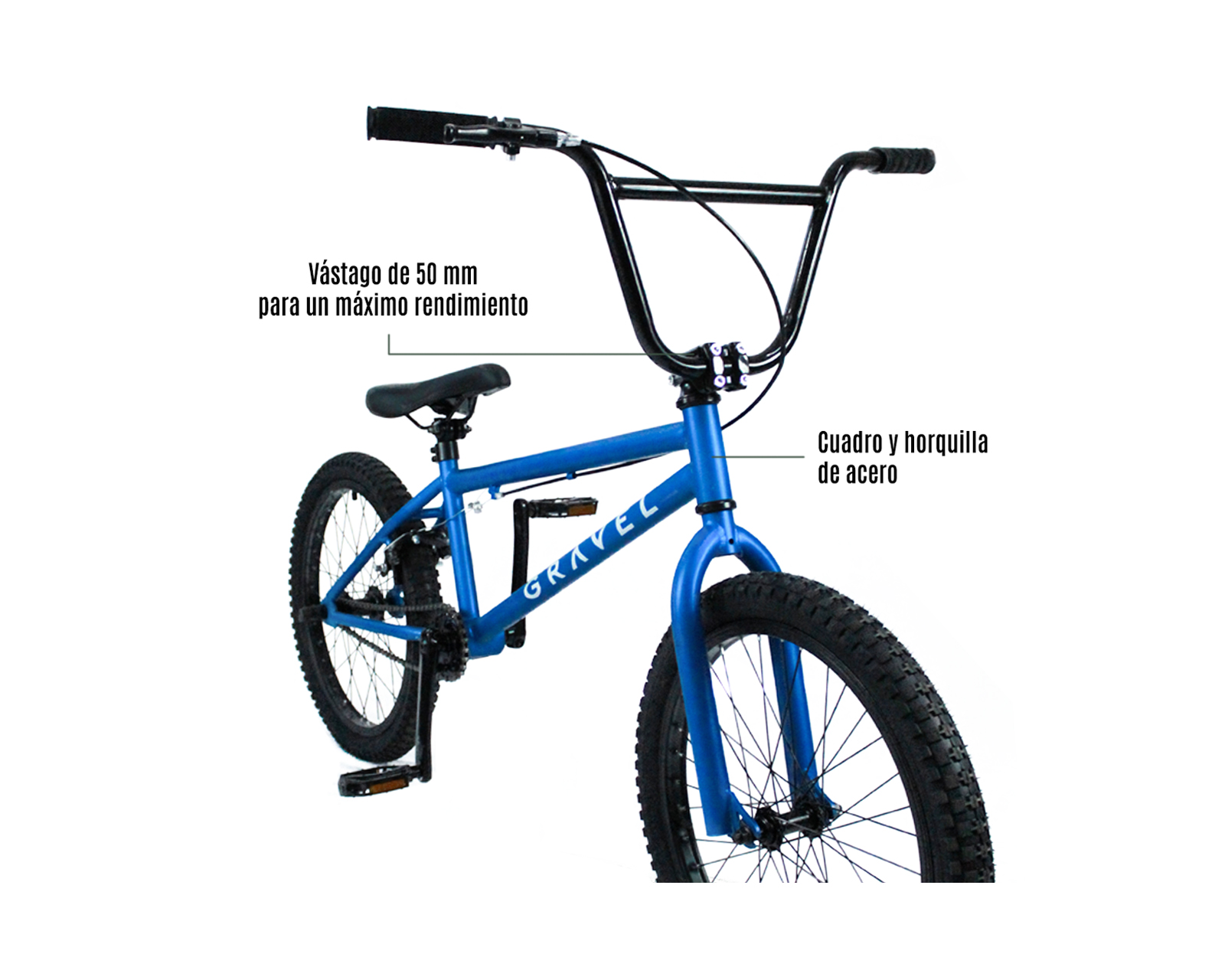 Foto 3 pulgar | Bicicleta Gravel Hawk Bmx 20