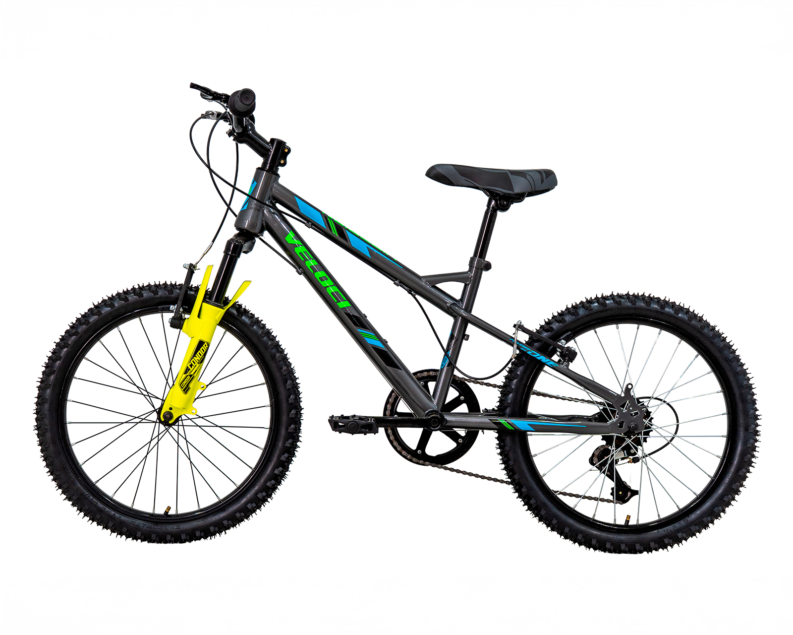 Foto 9 pulgar | Bicicleta Veloci Hiperion Rodada 20 Gris Infantil