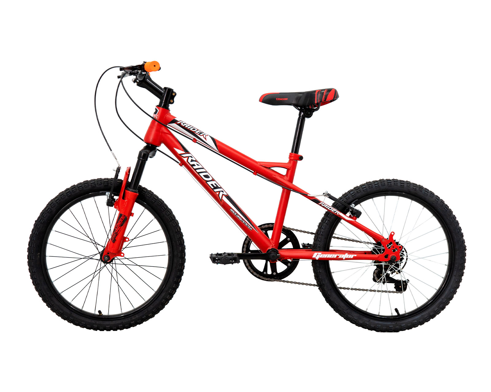 Foto 9 pulgar | Bicicleta Raider Generator Rodada 20 Rojo Mate Infantil