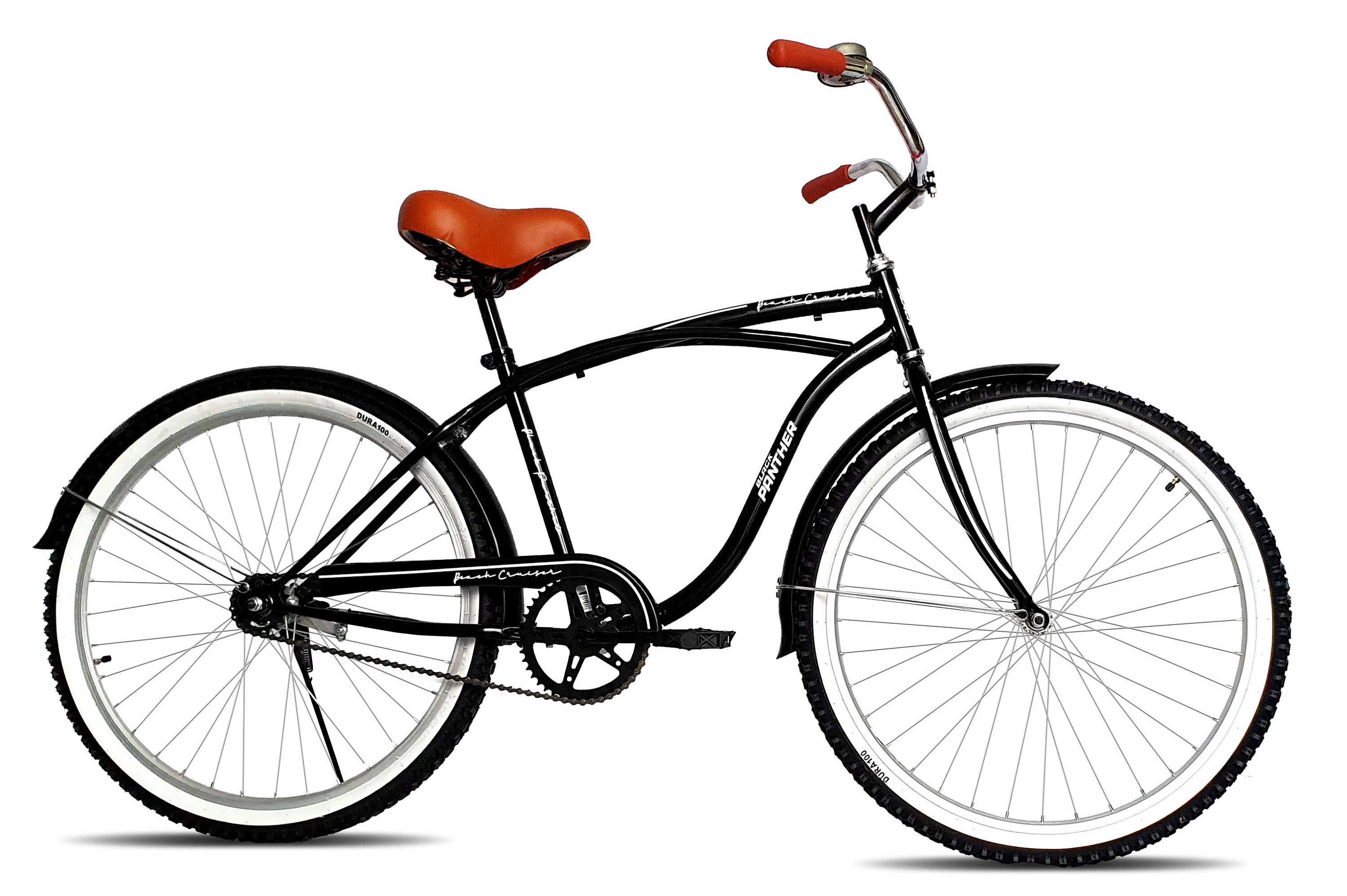 Foto 2 pulgar | Bicicleta Black Panther Beach Cruiser color Negro Rodada 26