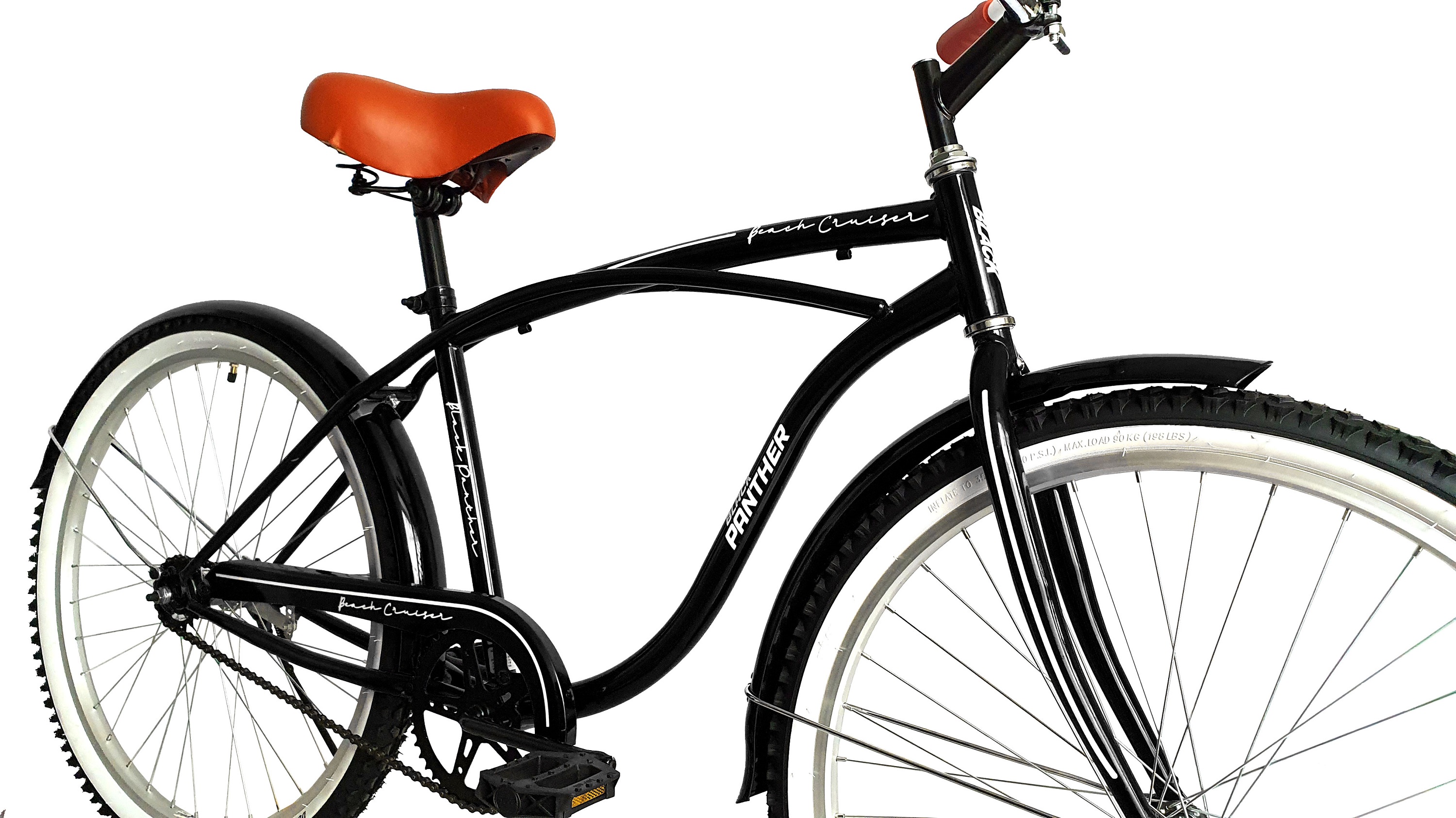 Foto 4 pulgar | Bicicleta Black Panther Beach Cruiser color Negro Rodada 26