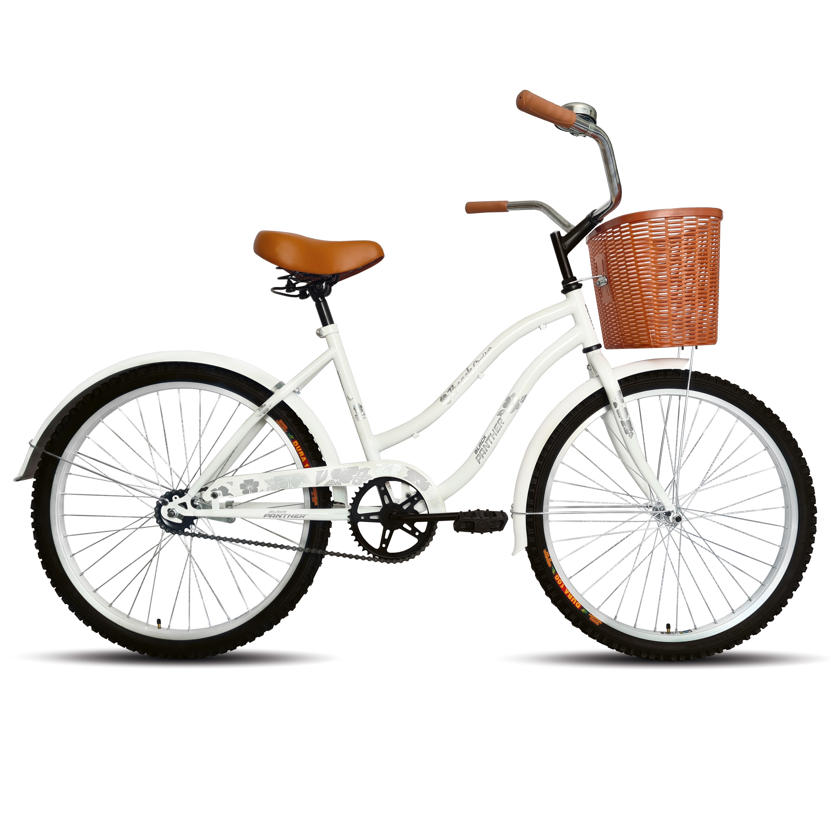 Foto 2 pulgar | Bicicleta Black Panther Beach Cruiser color Blanco Rodada 24