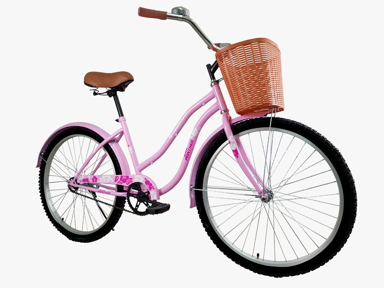 Foto 2 | Bicicleta Black Panther Beach Cruiser color Rosa Rodada 24