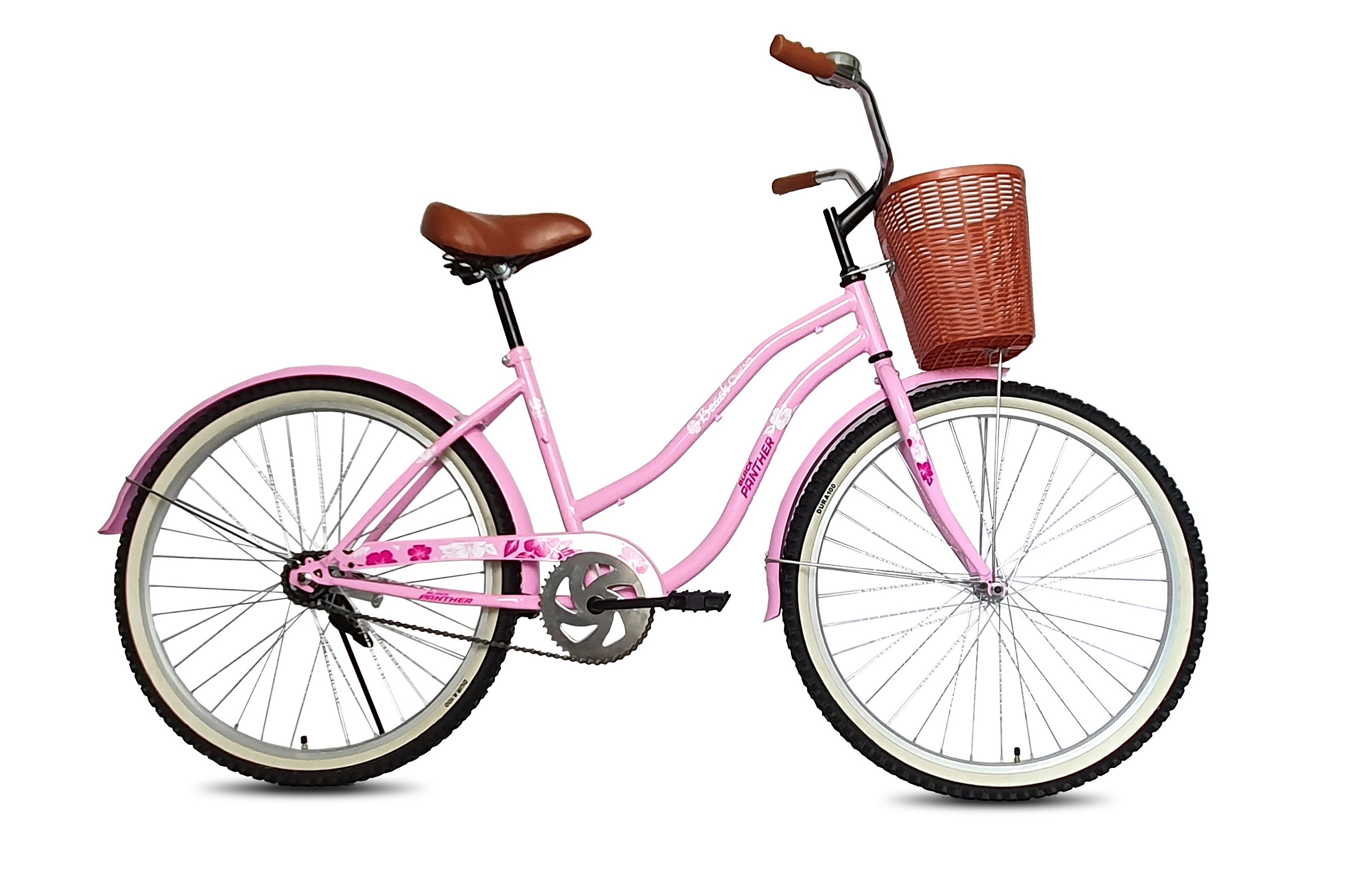 Foto 2 pulgar | Bicicleta Black Panther Beach Cruiser color Rosa Rodada 26