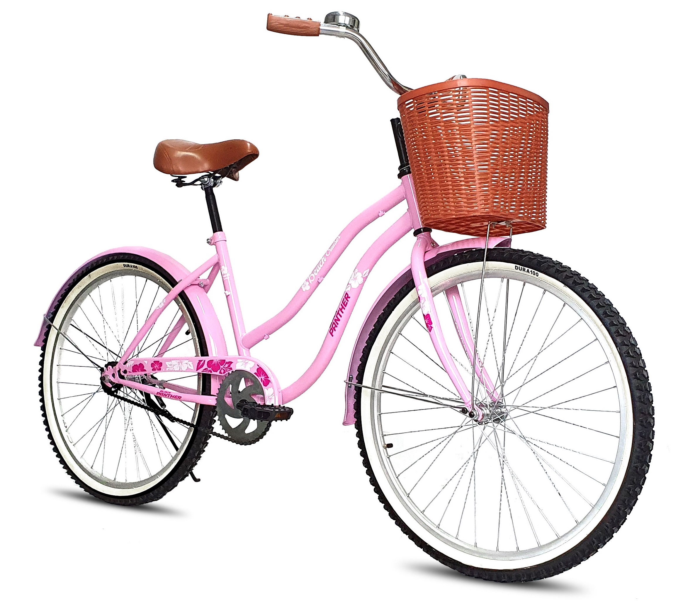 Foto 3 pulgar | Bicicleta Black Panther Beach Cruiser color Rosa Rodada 26