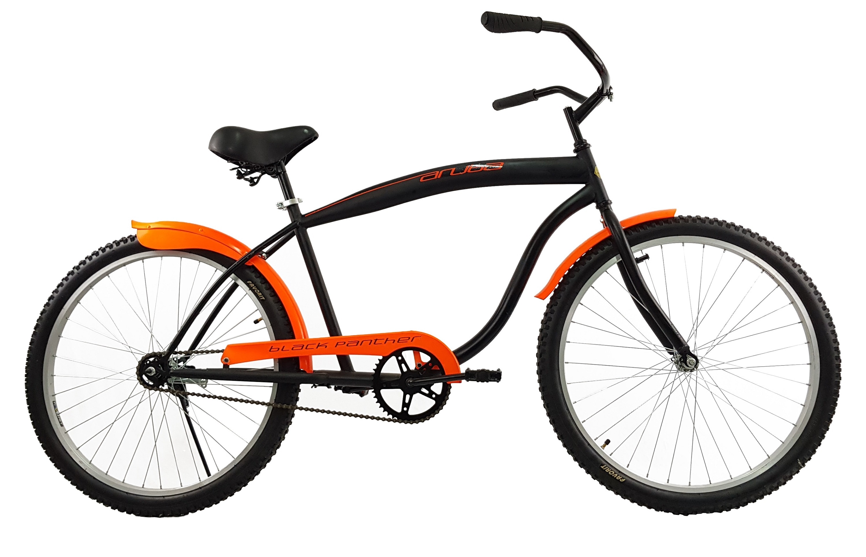 Bicicleta Black Panther Retro Aruba Rodada 26 color Anaranjado $3,249