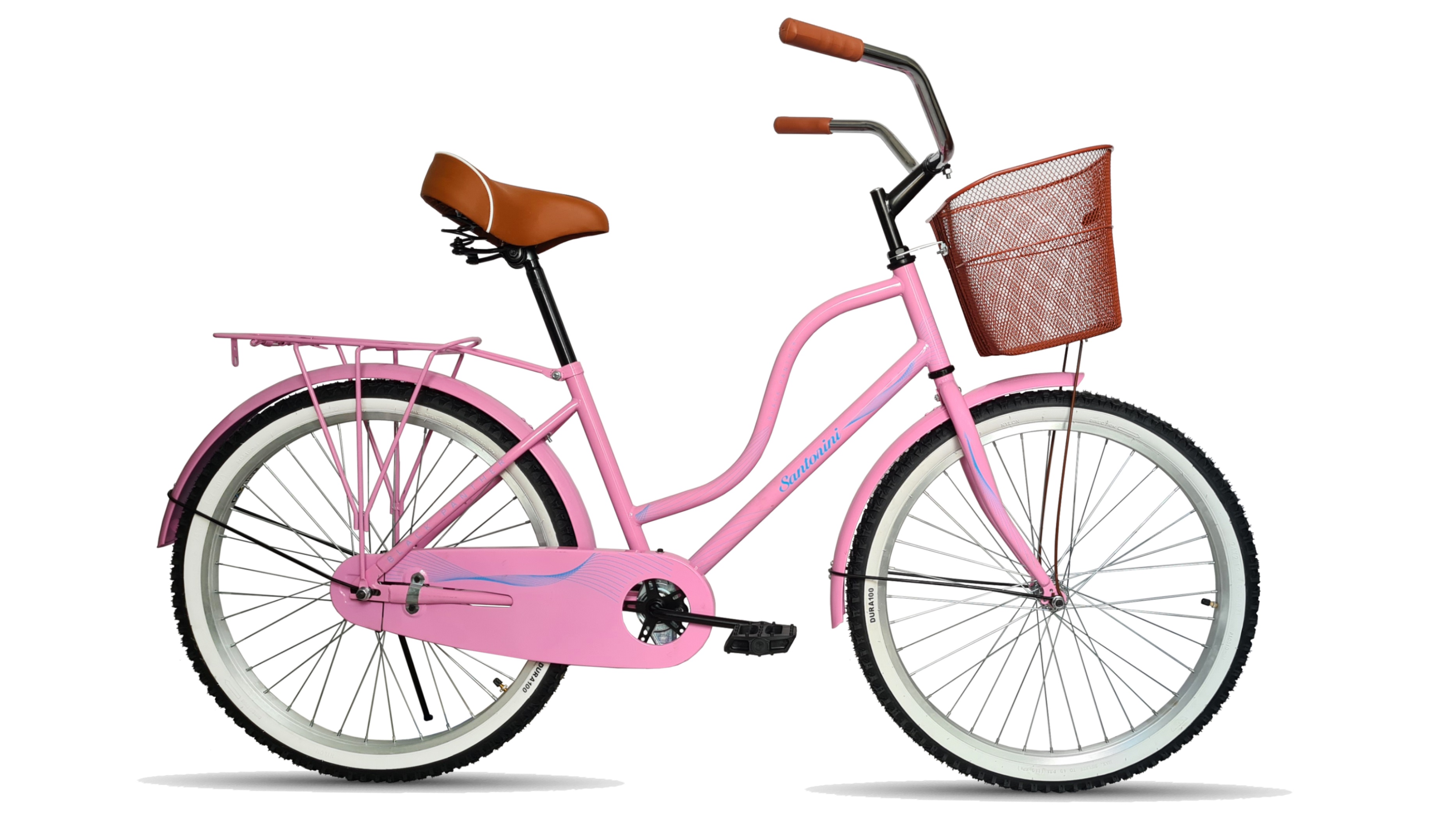 Foto 2 pulgar | Bicicleta Black Panther Santorini Rosa R24 con Canasta