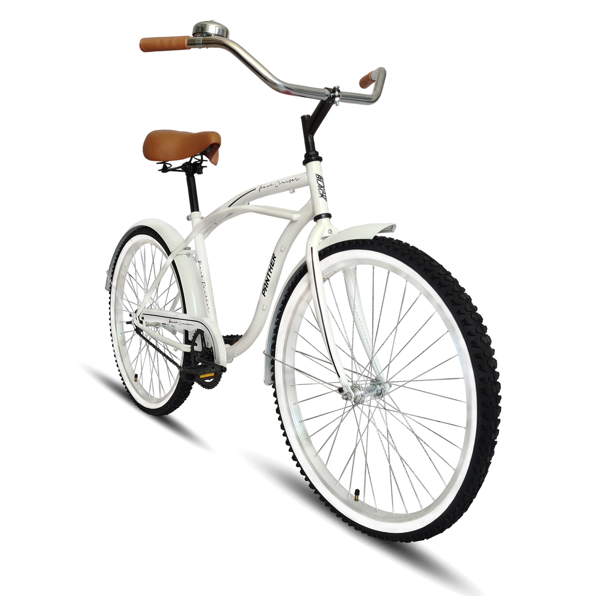 Foto 3 pulgar | Bicicleta Black Phanter Beach Cruiser Blanco Rodada 24 S/v H