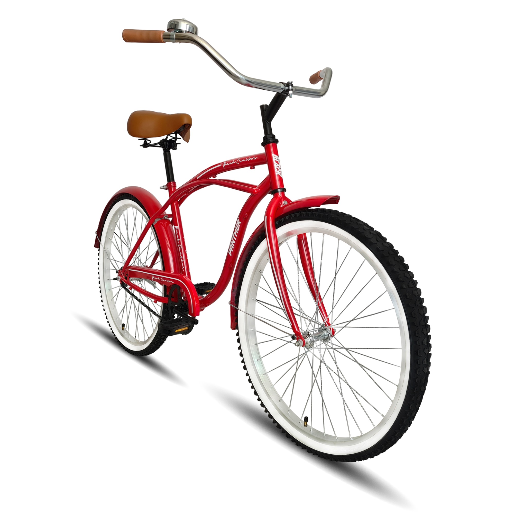 Foto 3 pulgar | Bicicleta Black Phanter Beach Cruiser Rojo Rodada 24 S/v H