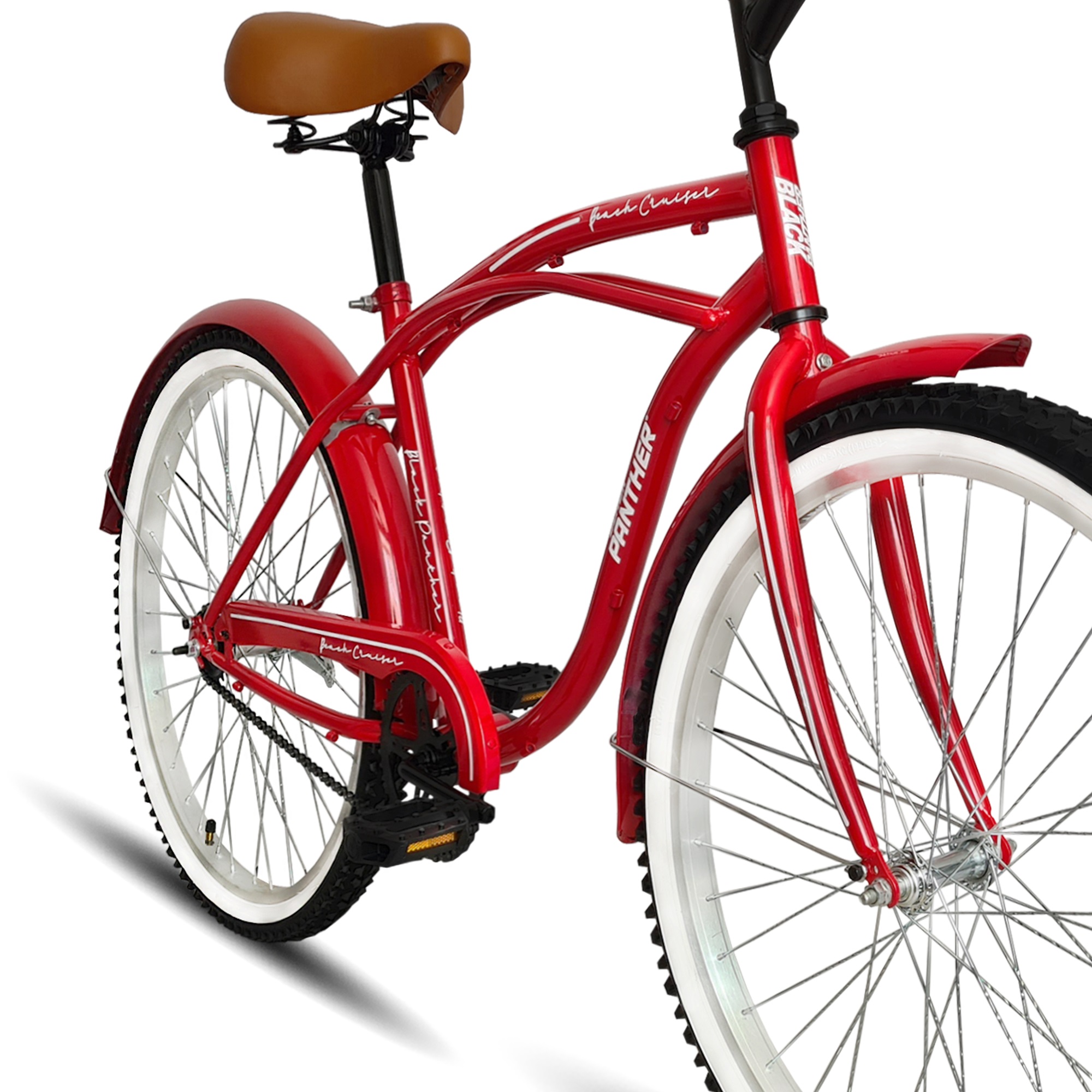 Foto 4 pulgar | Bicicleta Black Phanter Beach Cruiser Rojo Rodada 24 S/v H