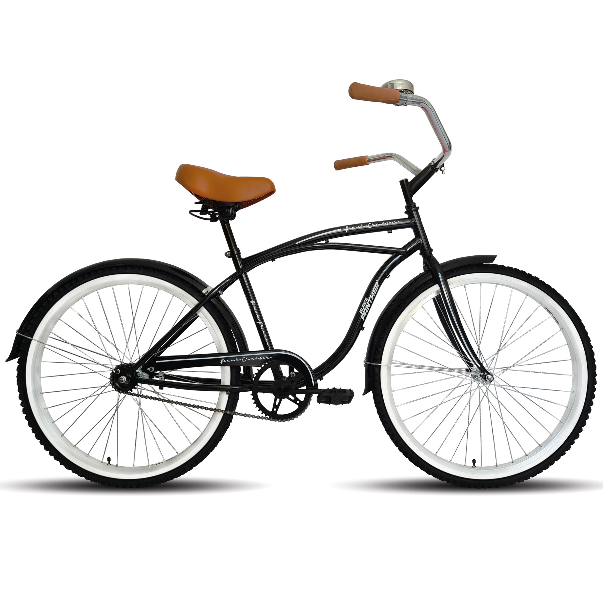 Foto 2 pulgar | Bicicleta Black Phanter Beach Cruiser Negro Rodada 24 S/v H