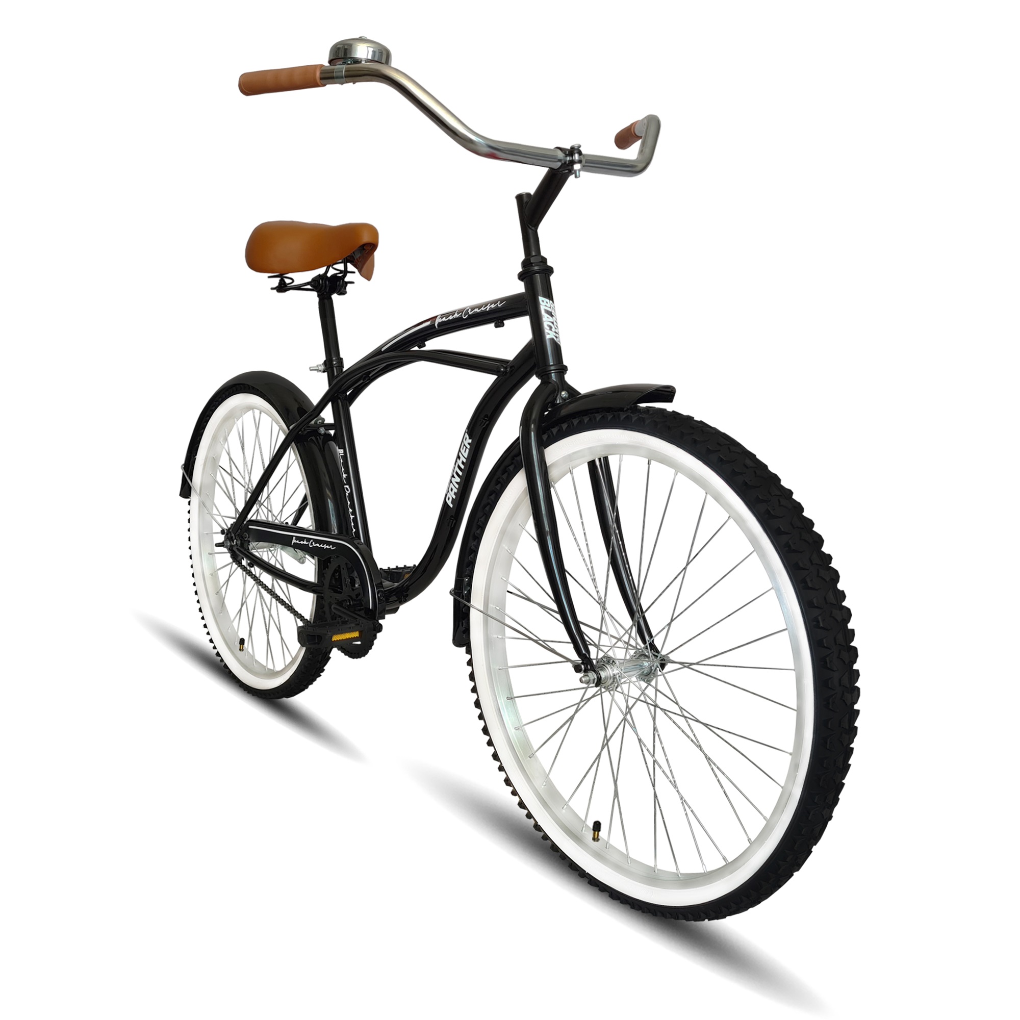 Foto 3 pulgar | Bicicleta Black Phanter Beach Cruiser Negro Rodada 24 S/v H