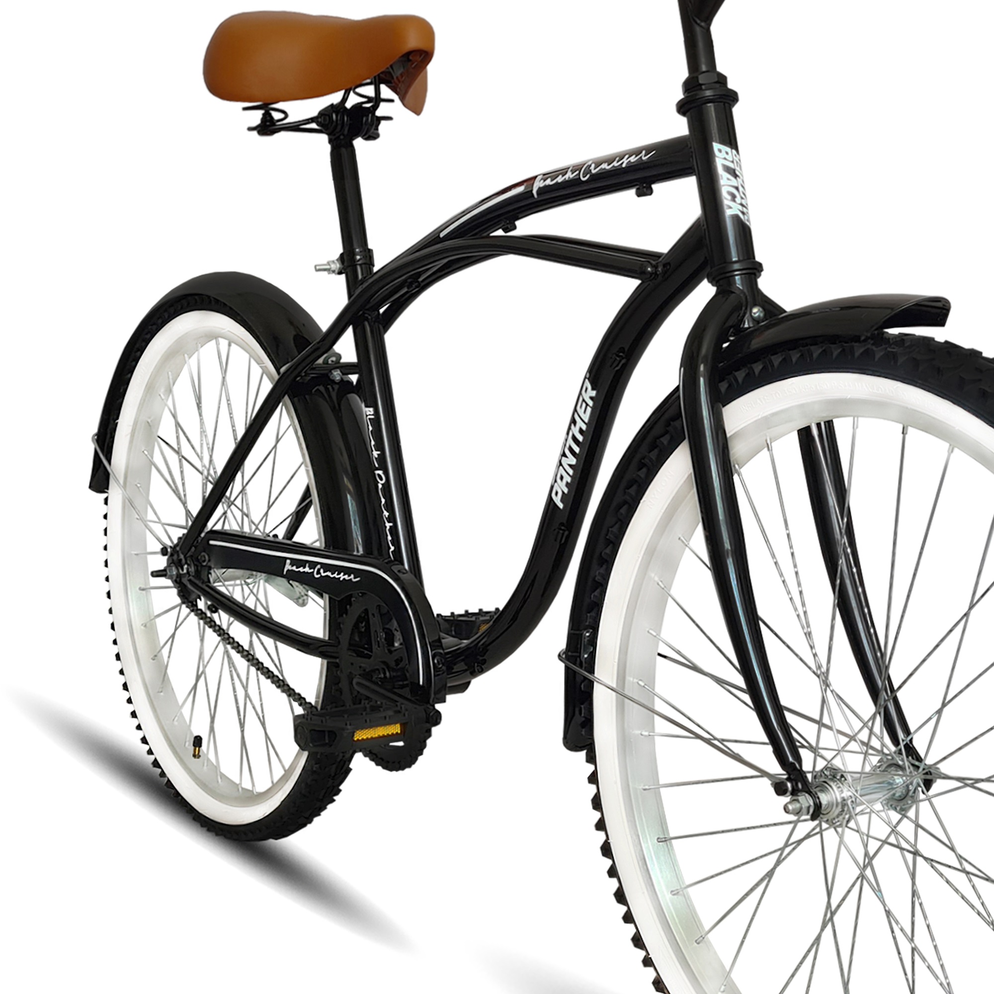 Foto 4 pulgar | Bicicleta Black Phanter Beach Cruiser Negro Rodada 24 S/v H