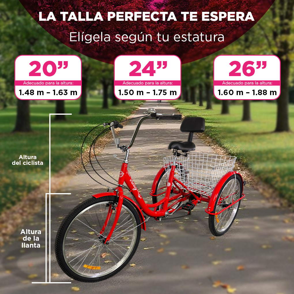 Foto 6 pulgar | Triciclo Para Adultos Con Cesta