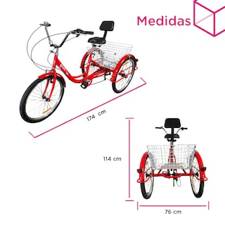 Foto 6 | Triciclo Para Adultos Con Cesta