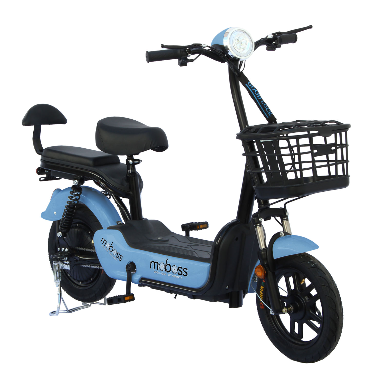 Bicicleta Eléctrica Urbana Moboss ZM300 Azul 350w 25 Km/h