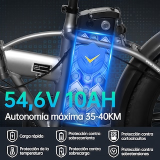 Foto 4 | Bicicleta Eléctrica Plegable Honey Whale F6 color Gris