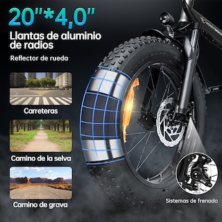 Foto 5 | Bicicleta Eléctrica Plegable Honey Whale F6 color Gris