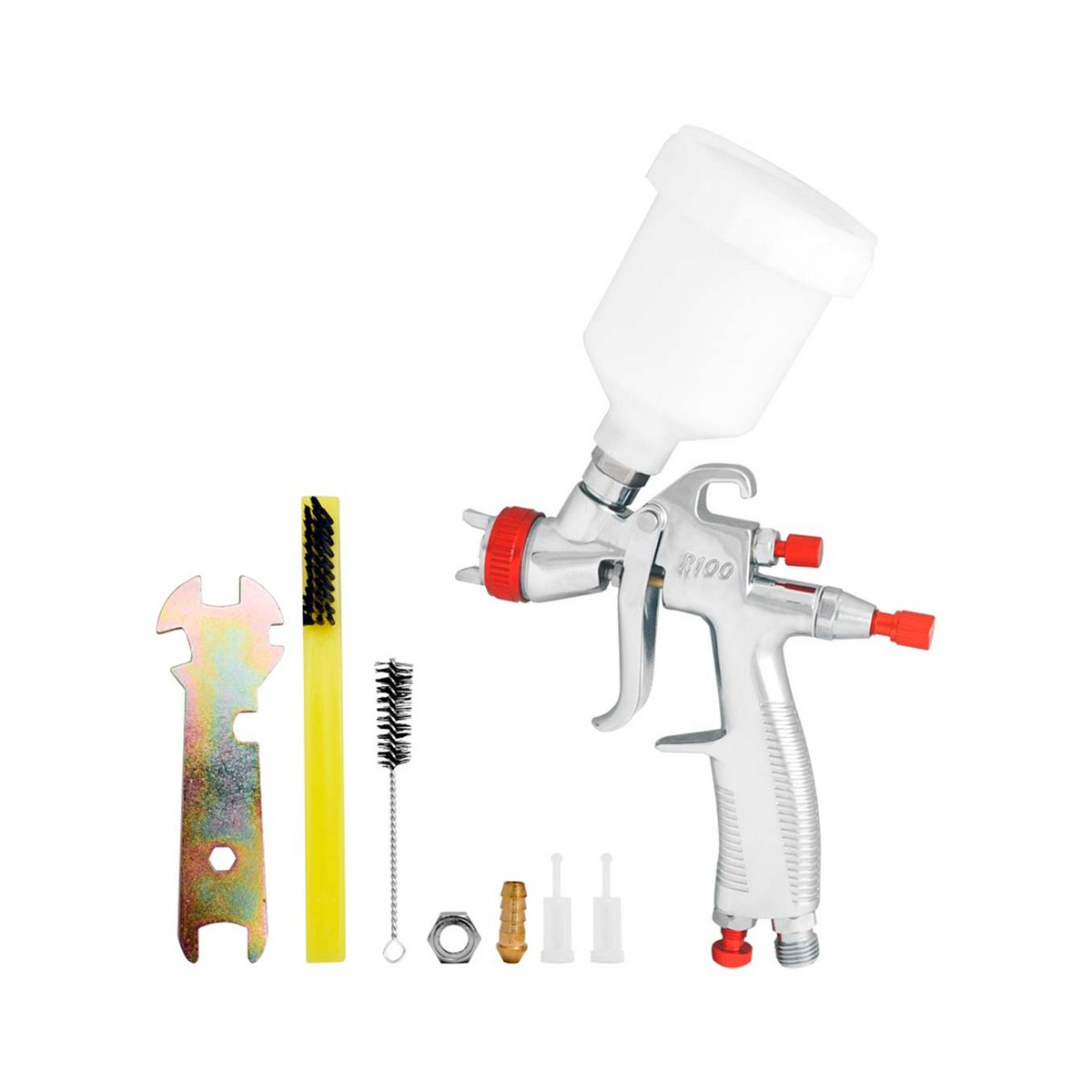 Foto 4 pulgar | Pistola Pintar Gravedad Goni Vaso Plastico 600 Ml Alta Transferencia Material Hvlp