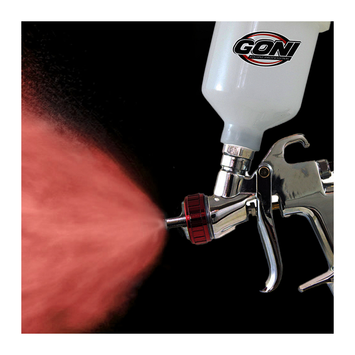 Foto 6 | Pistola Pintar Gravedad Goni Vaso Plastico 600 Ml Alta Transferencia Material Hvlp