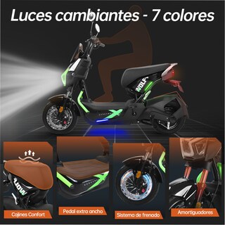 Foto 6 | Motobici Eléctrica Honey Whale Zl color Negro