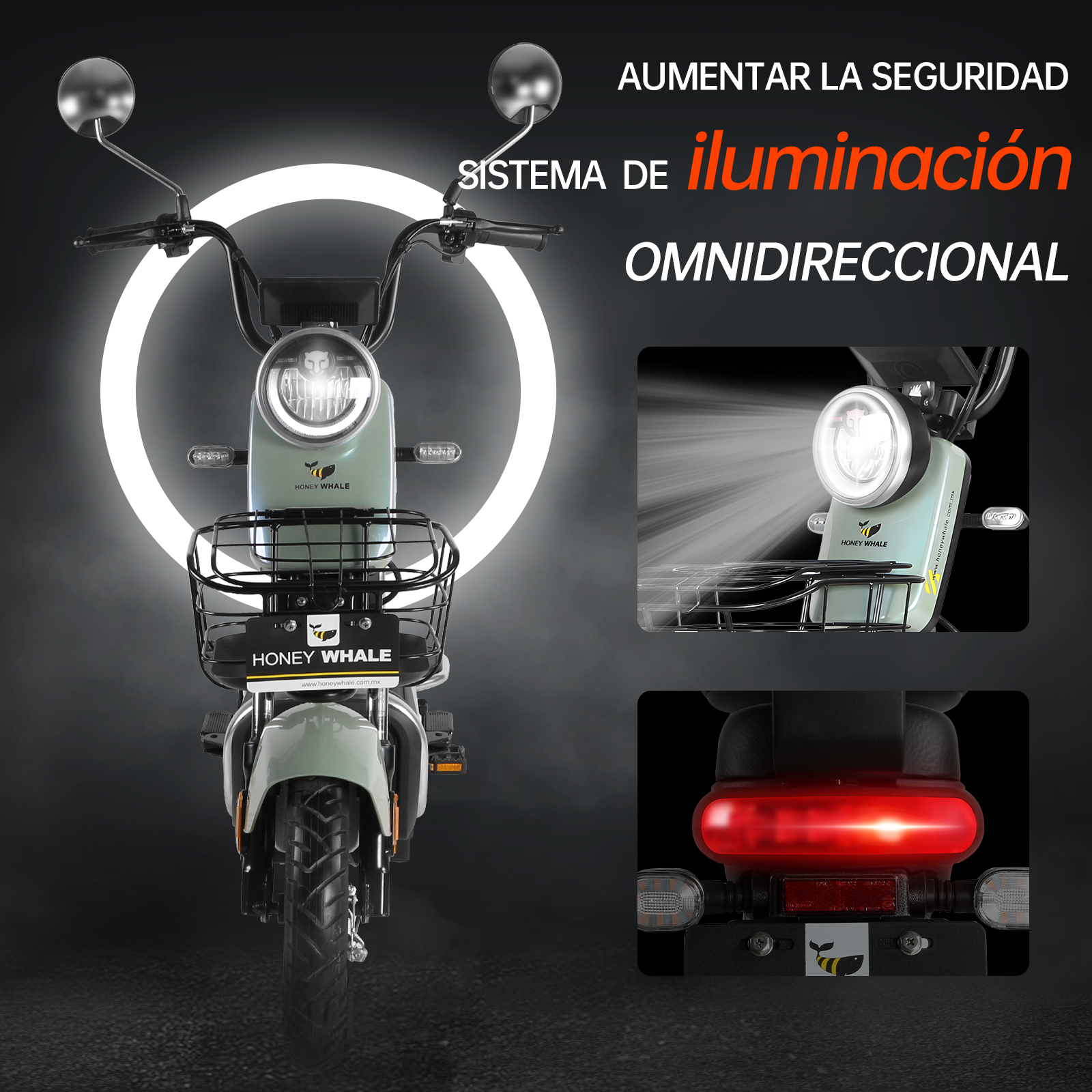 Foto 5 | Motobici Eléctrica Honey Whale Kc color Verde