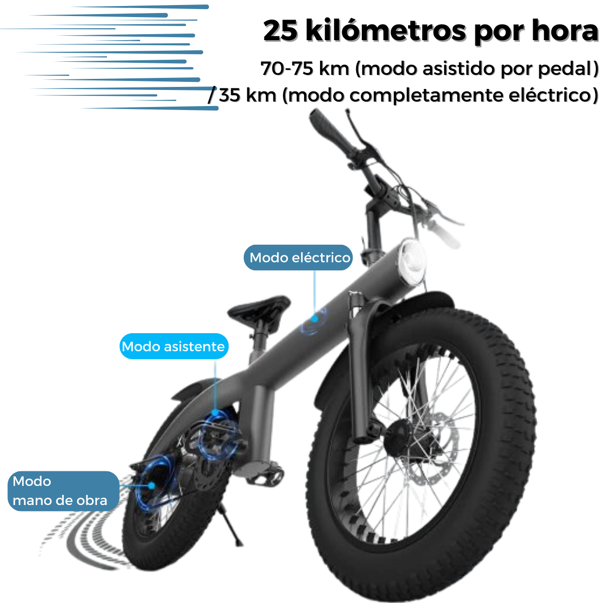 Foto 4 pulgar | Bicicleta Eléctrica De Alto Rendimiento Con Pantalla Lcd Y Motor Potente De 750w Gris