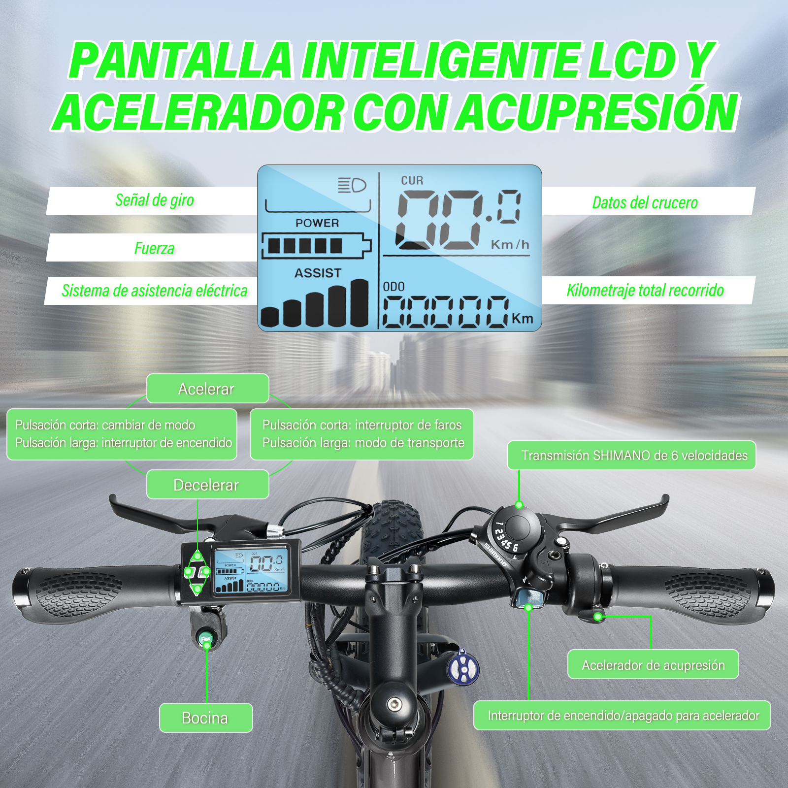 Foto 3 pulgar | Bicicleta Eléctrica para Adultos con Batería Removible De 48v 10 Ah Motor 350w sin Escobillas 40 km/h Negra