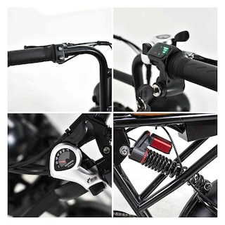 Foto 7 | Bicicleta Eléctrica Centurfit de Montaña para Adultos Pedal Asistido 7 Velocidades Negra