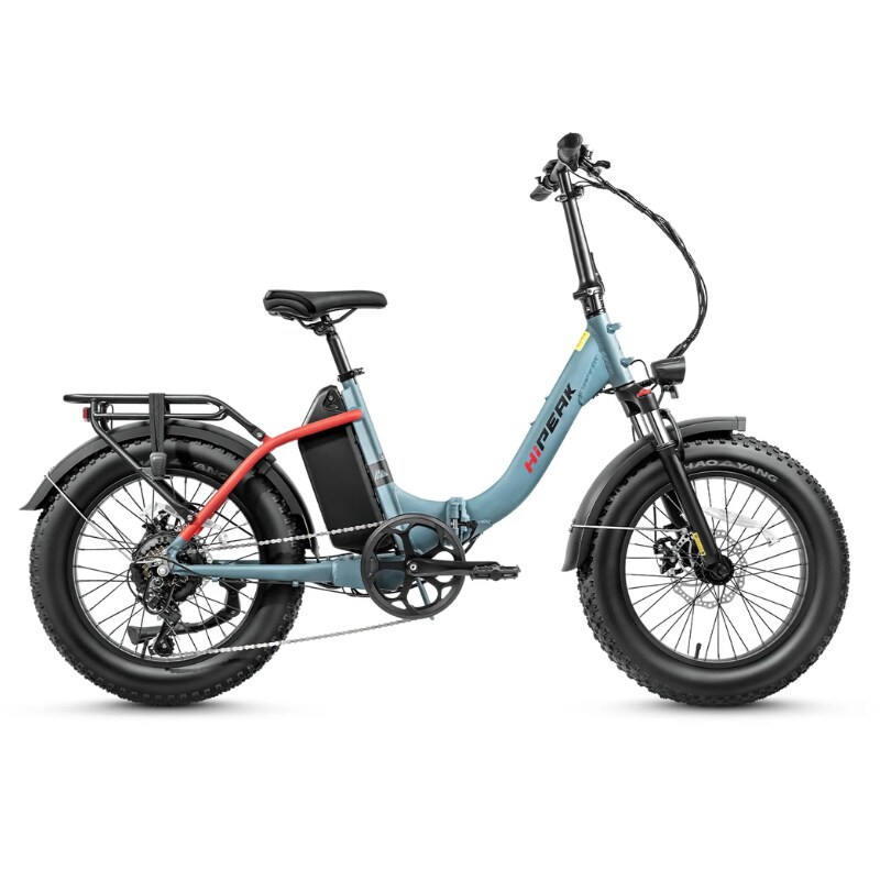 Bicicleta Electrica Plegable Hipeak 750w 48v E-bike Azul $19,999