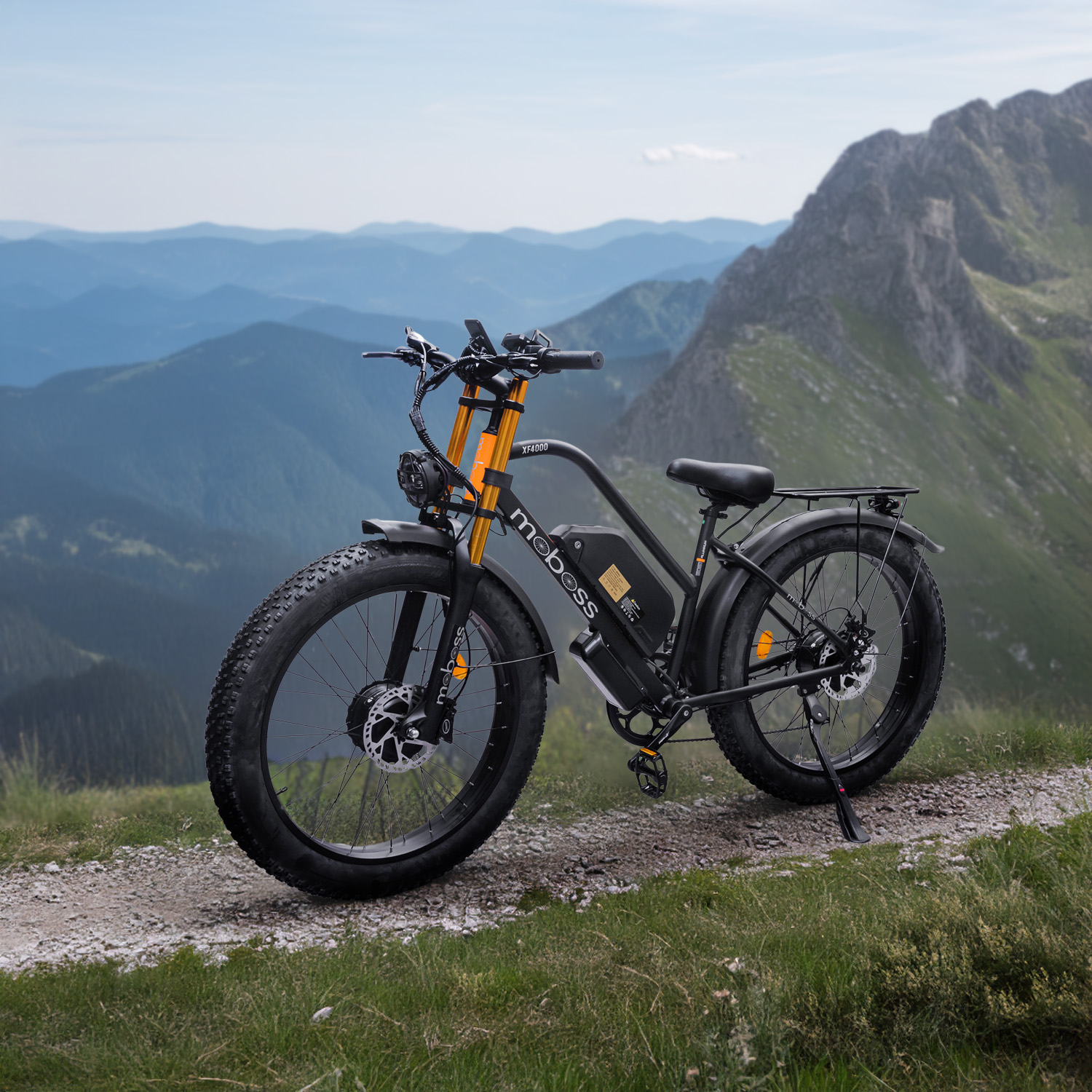 Foto 8 pulgar | Bicicleta Eléctrica Moboss Xf4000 Negro Mtb Fatbike 1000w X 2 26''
