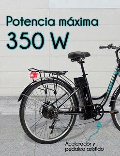 Foto 6 | Bicicleta Eléctrica Vintage Red V Rin 26 con Pantalla LCD y Motor Potente de 350W