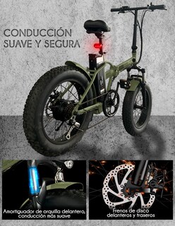 Foto 5 | Bicicleta Electrica Red Velvet Plegable Rin Fat 20 Pantalla Lcd 250w