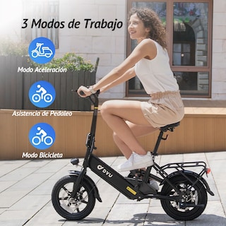 Foto 5 | Bicicleta Eléctrica Dyu C3 14” 25km/h E-bike Plegable para Adultos
