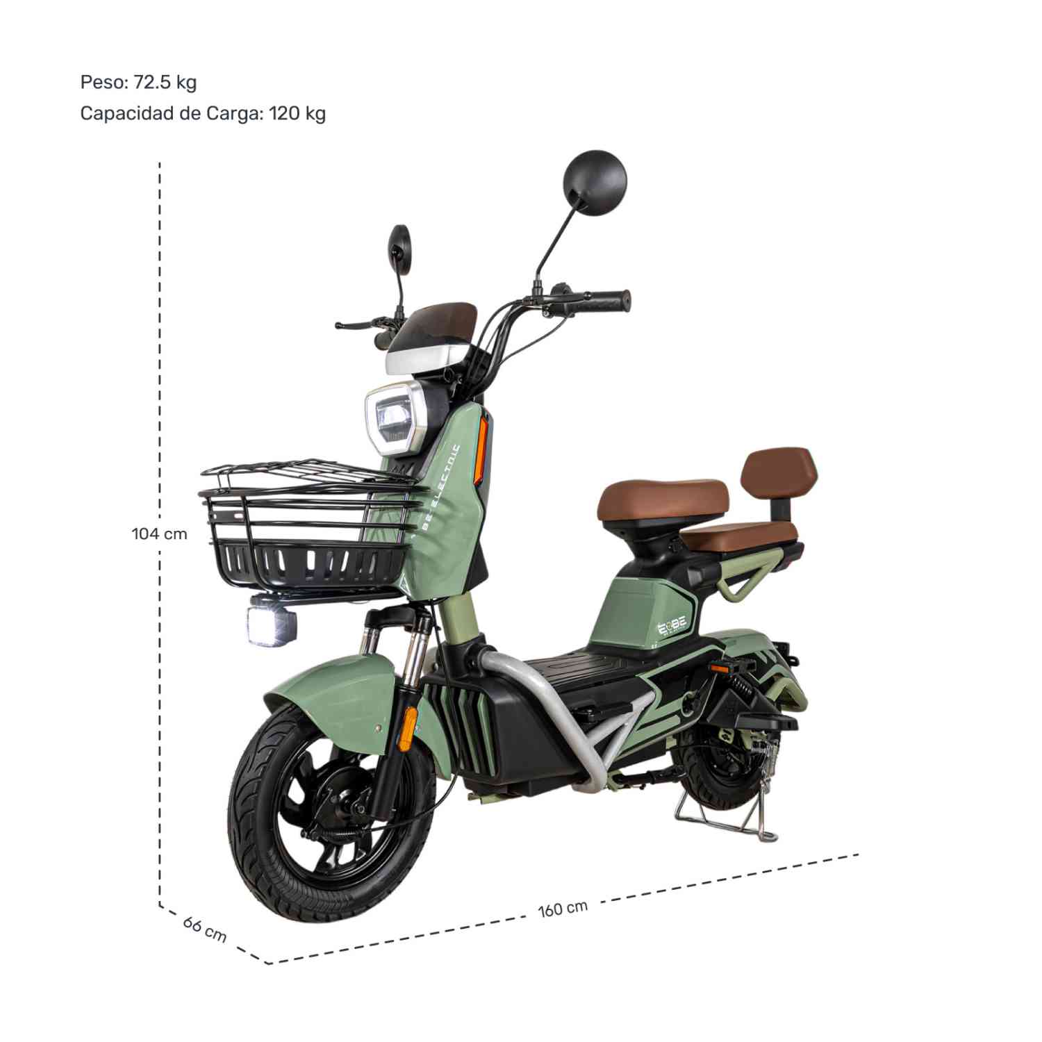 Foto 7 pulgar | Bicicleta Eléctrica Bizmo Verde Moto Bici Scooter 3 Vel 55km/h 500w 12v