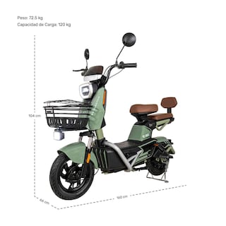 Foto 6 | Bicicleta Eléctrica Bizmo Verde Moto Bici Scooter 3 Vel 55km/h 500w 12v