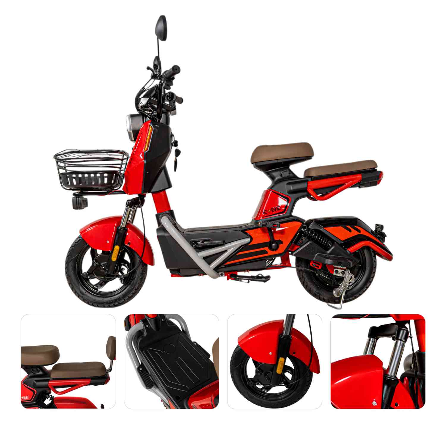 Foto 4 pulgar | Bici Scooter Electrica 3 Vel 55km/h 800w 60v Rojo Bizmo