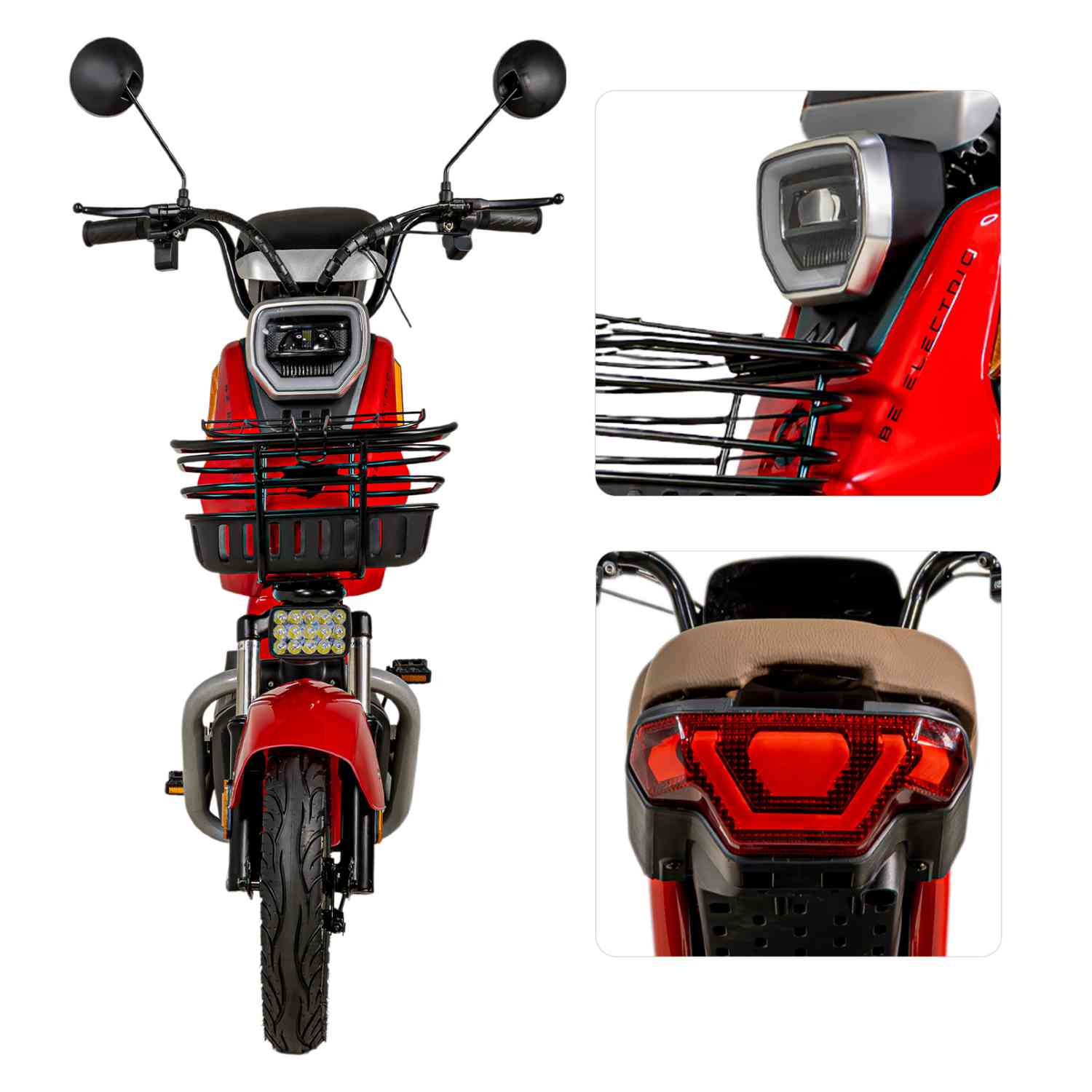 Foto 6 pulgar | Bici Scooter Electrica 3 Vel 55km/h 800w 60v Rojo Bizmo