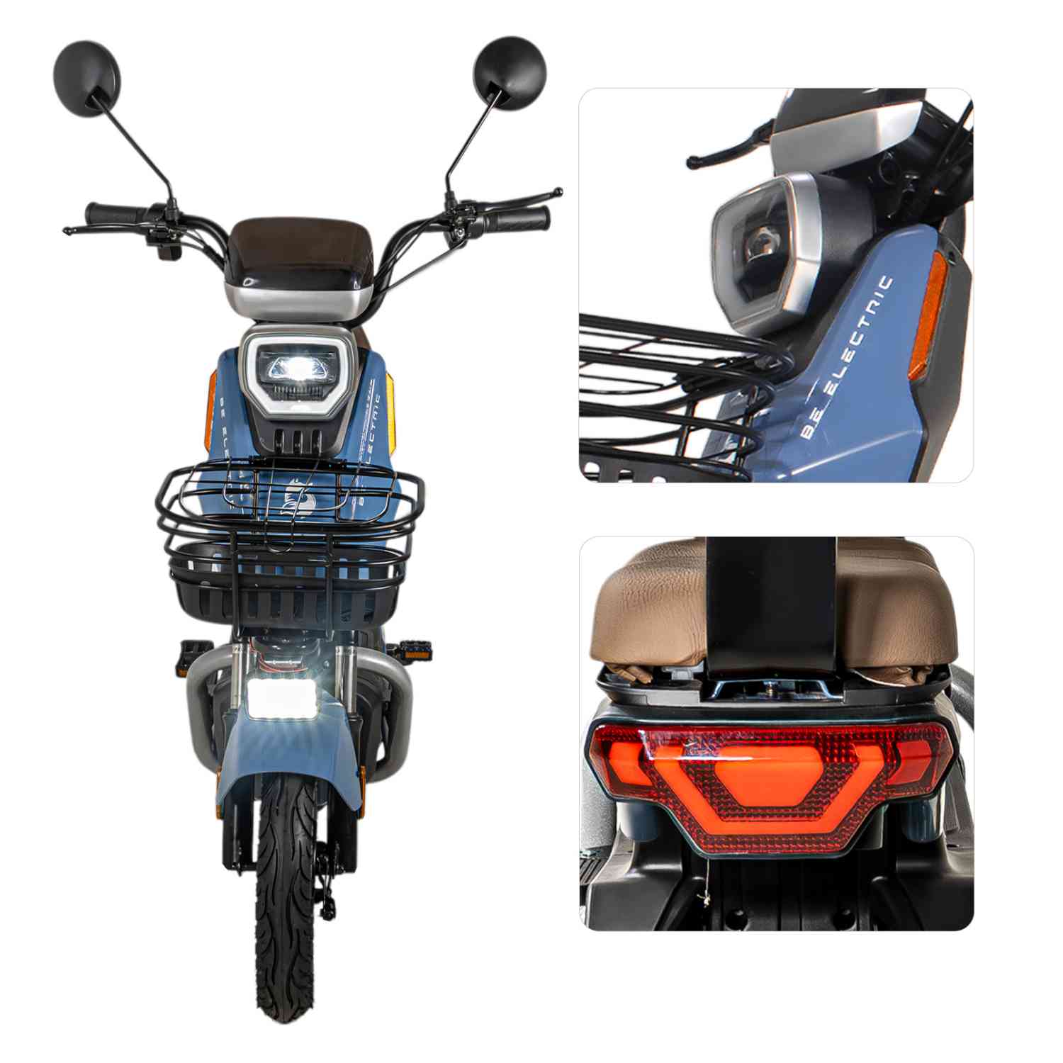 Foto 4 pulgar | Bici Scooter Eléctrica 3 Vel 55km/h 800w 60v Azul Bizmo