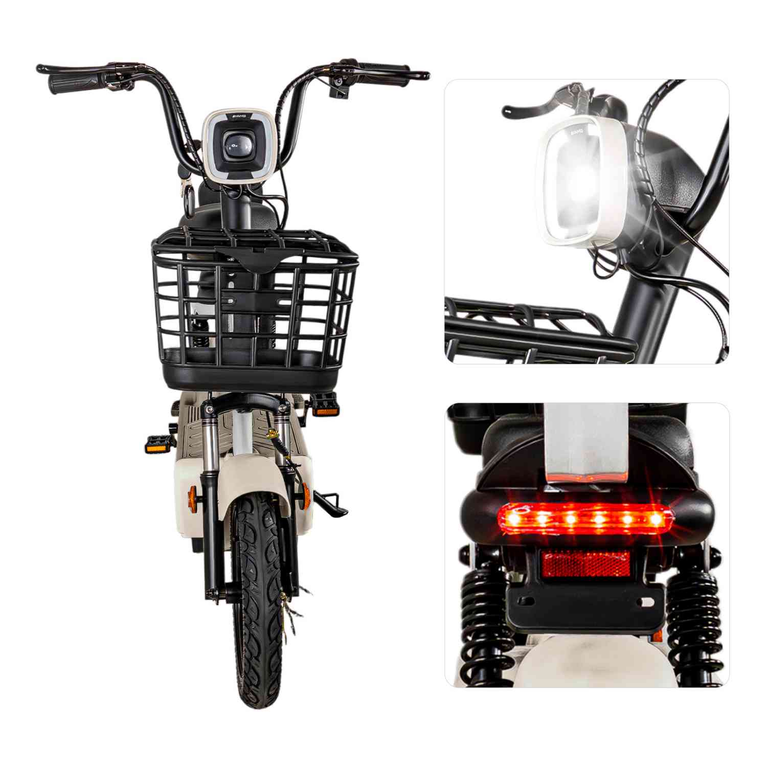 Foto 5 pulgar | Bicleta Electrica Bicimoto 350w 12v 25km/h Luces Full Led Beige Bizmo