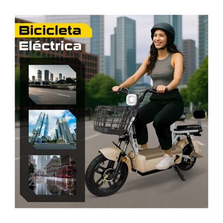 Foto 8 | Bicleta Electrica Bicimoto 350w 12v 25km/h Luces Full Led Beige Bizmo