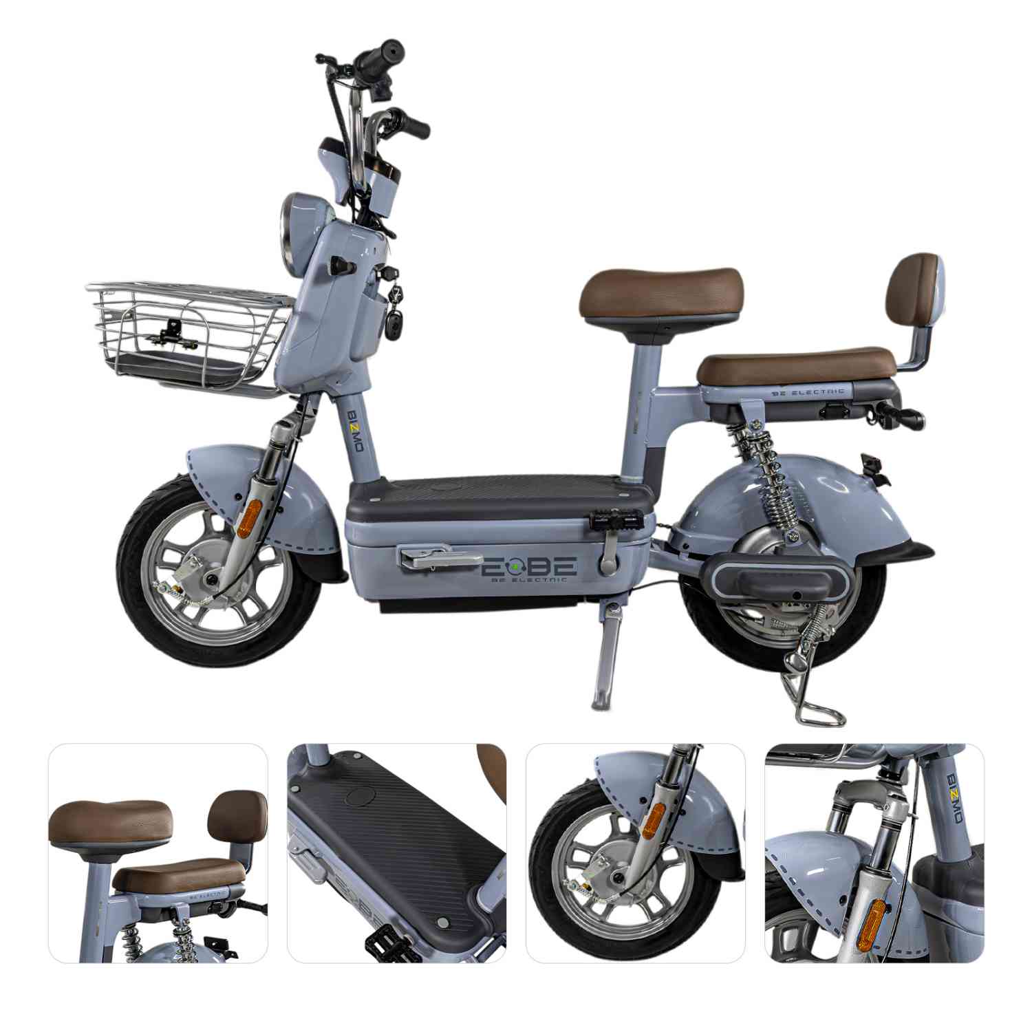 Foto 2 | Bicicleta Electrica Bicimoto 48v 35kml/h Luces Full Led Gris Bizmo