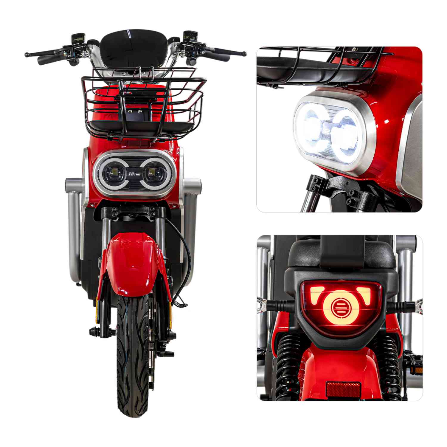 Foto 4 pulgar | Bicleta Bicimoto Electrica 800w 60v 50km/h Luces Full Led Rojo Bizmo