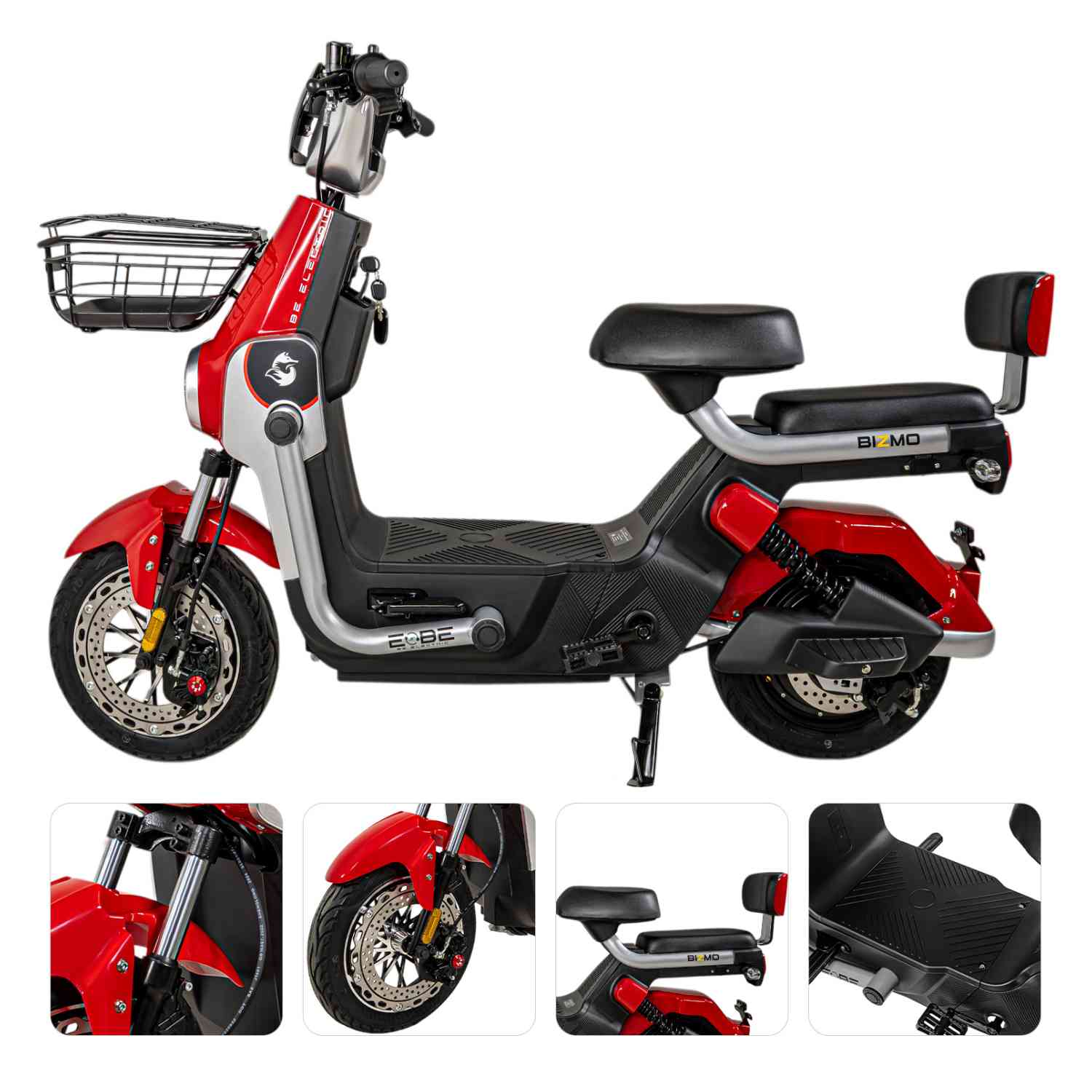 Foto 5 pulgar | Bicleta Bicimoto Electrica 800w 60v 50km/h Luces Full Led Rojo Bizmo