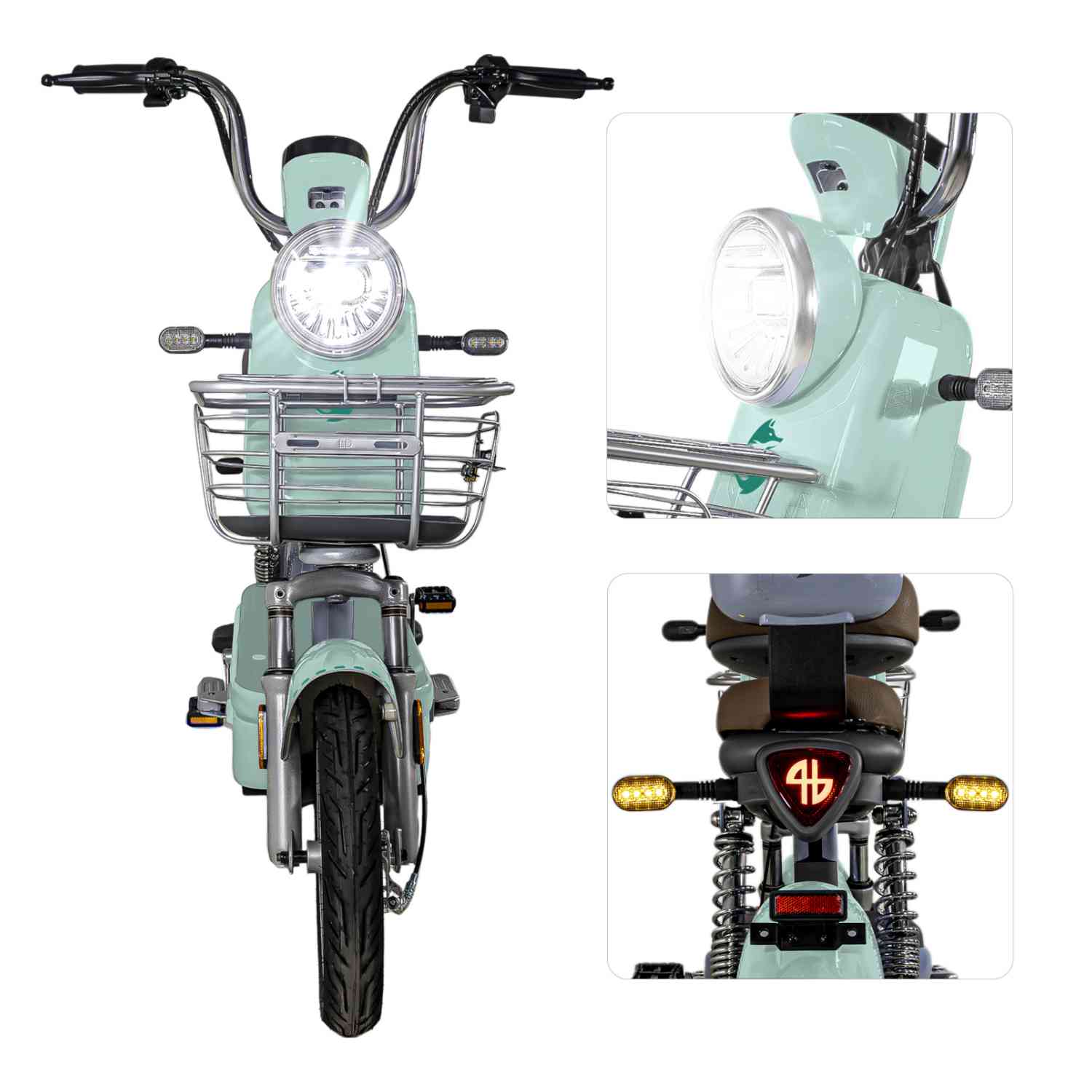 Foto 3 pulgar | Bicicleta Electrica Bicimoto 48v 35kml/h Luces Full Led Menta Bizmo