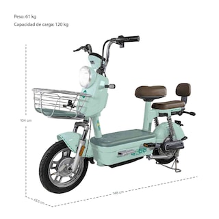 Foto 6 | Bicicleta Electrica Bicimoto 48v 35kml/h Luces Full Led Menta Bizmo